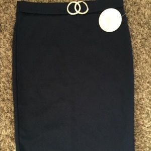 NWT Knee-Length Navy Skirt